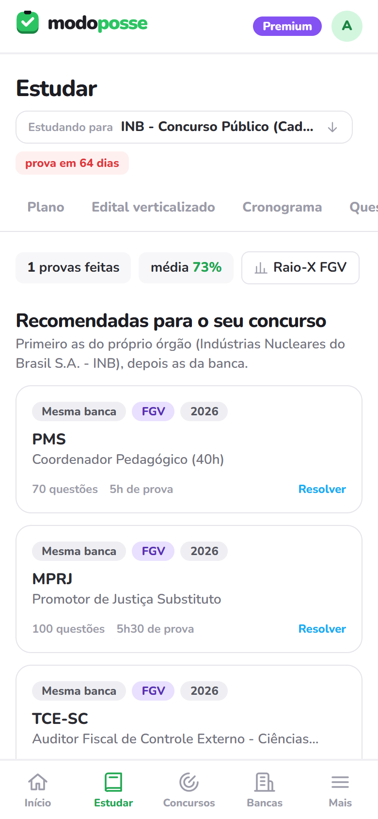 Provas anteriores